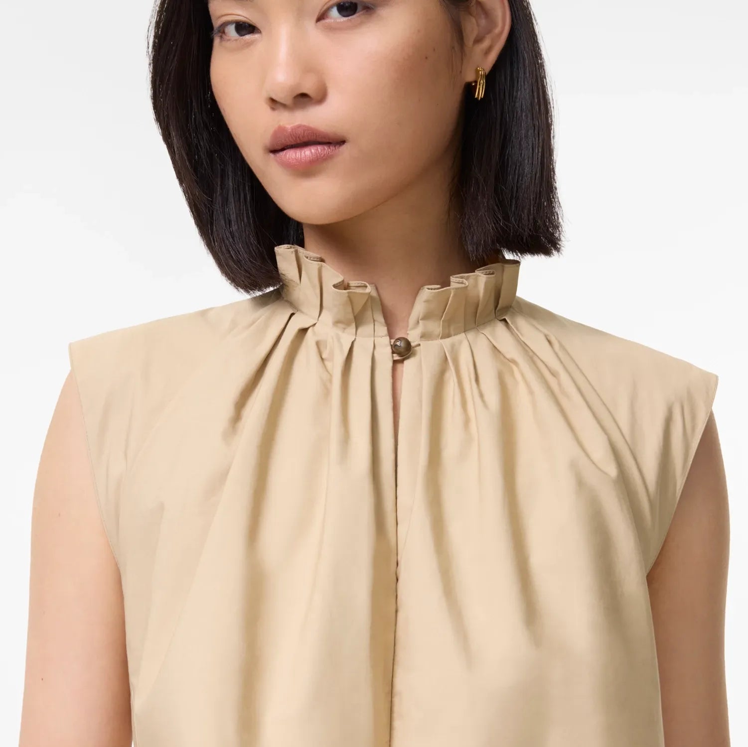 Cotton poplin midi dress-BURBERRY-Verso