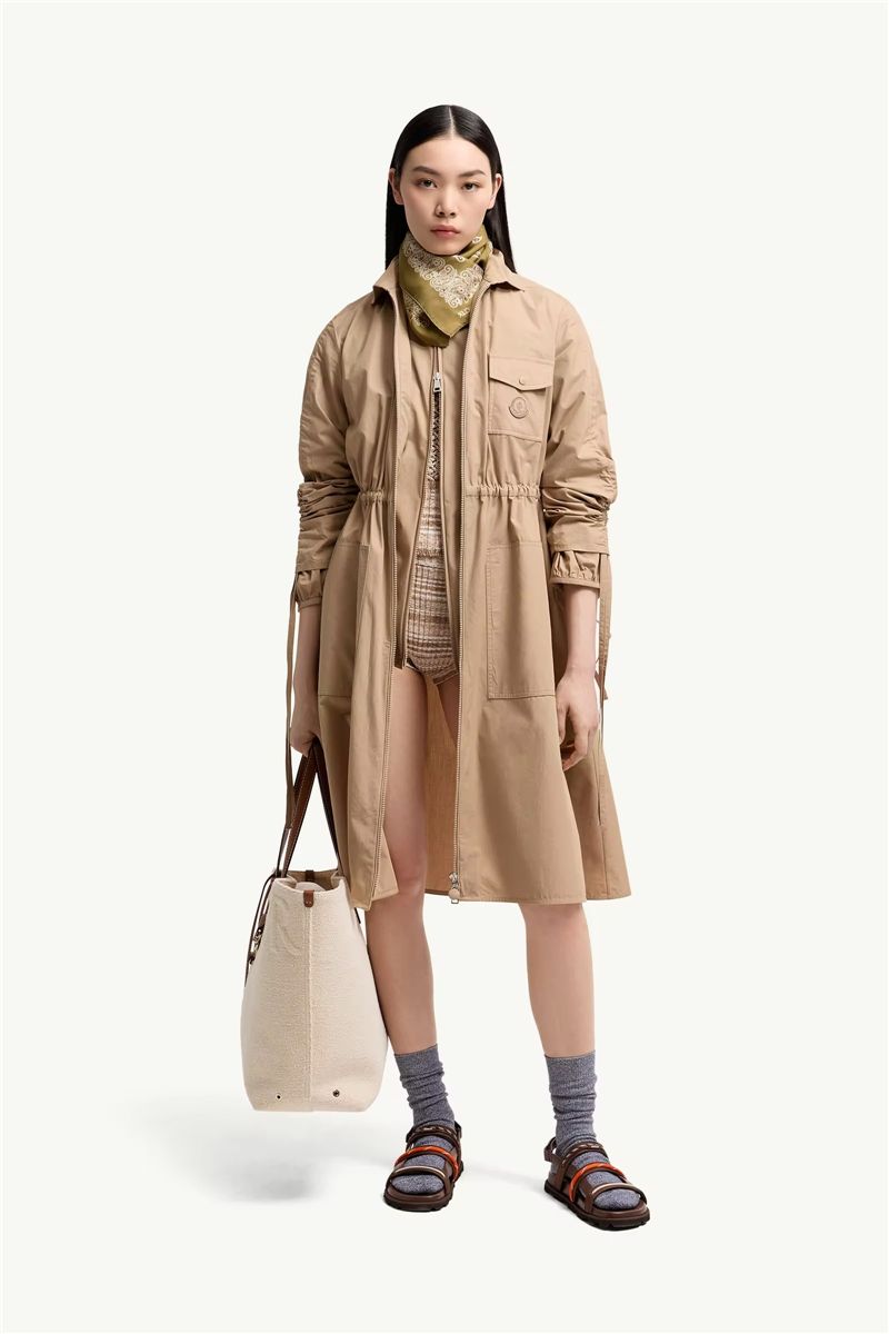 Cotton Poplin Shirt Dress-MONCLER-Verso