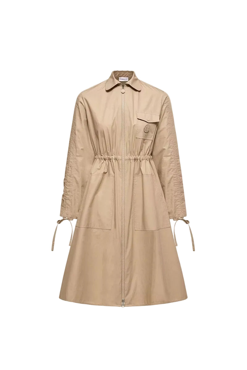 Cotton Poplin Shirt Dress-MONCLER-308156-36-Verso