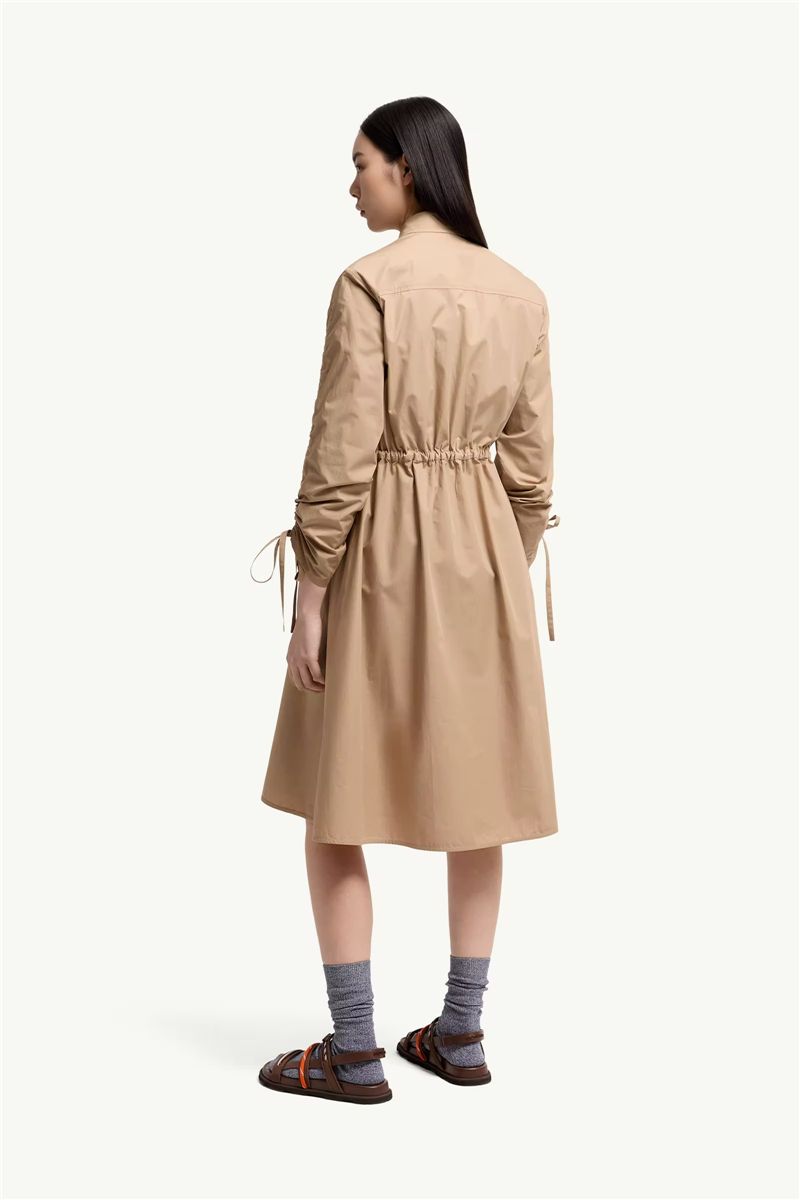 Cotton Poplin Shirt Dress-MONCLER-Verso