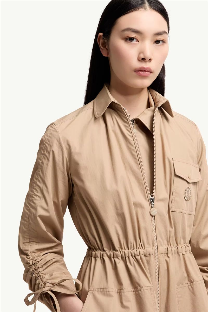 Cotton Poplin Shirt Dress-MONCLER-Verso