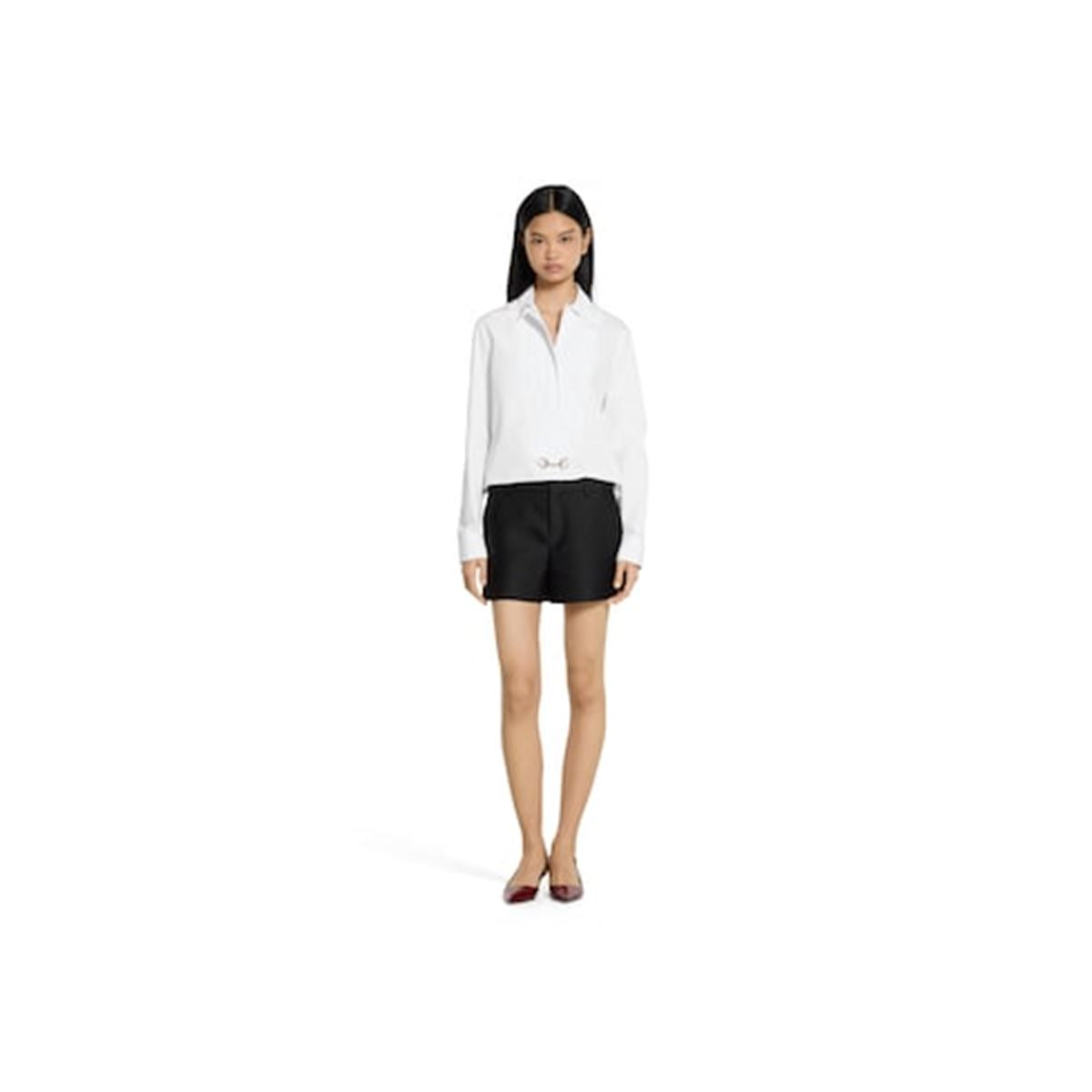 COTTON POPLIN SHIRT WITH HORSEBIT-GUCCI-Verso