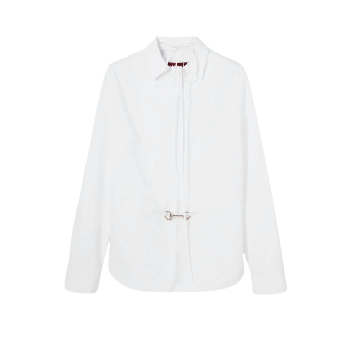 COTTON POPLIN SHIRT WITH HORSEBIT-GUCCI-Verso