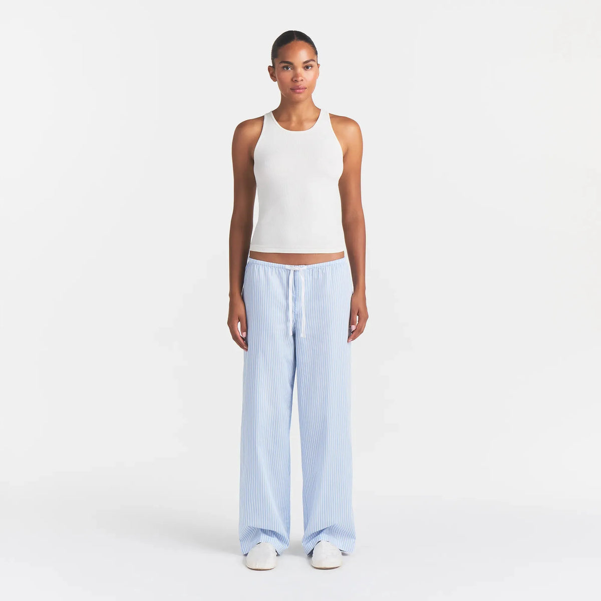 Cotton poplin sleep oversized pant-SKIMS-Verso