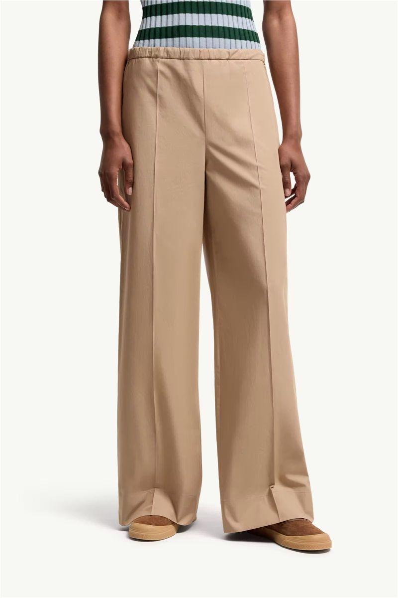 Cotton poplin trousers-MONCLER-Verso