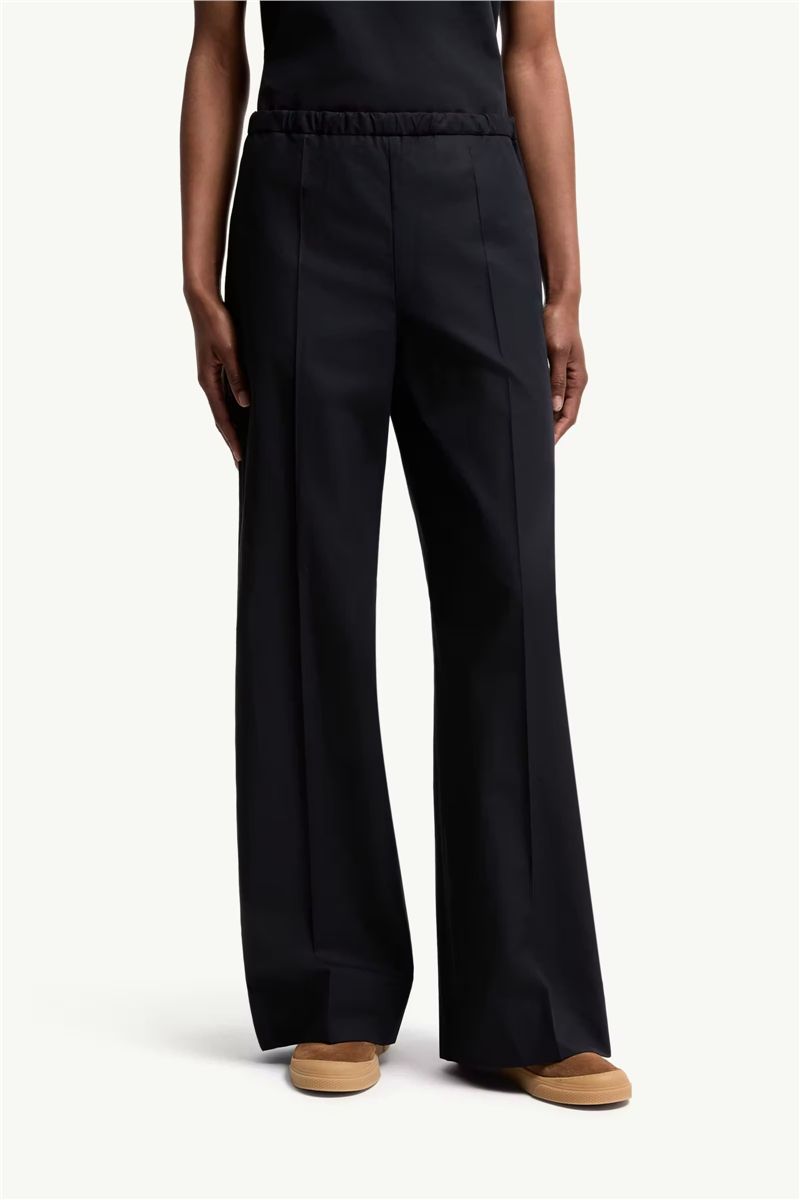 Cotton poplin trousers-MONCLER-Verso