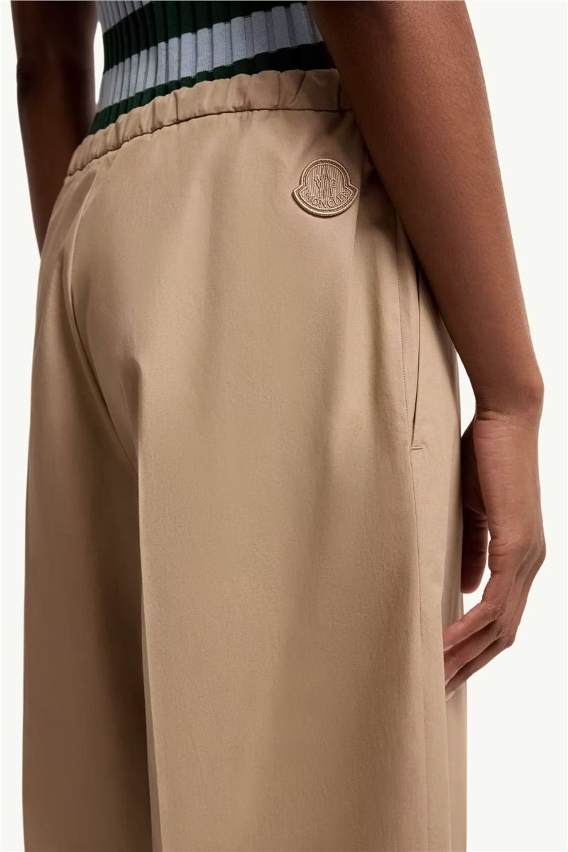 Cotton poplin trousers-MONCLER-Verso