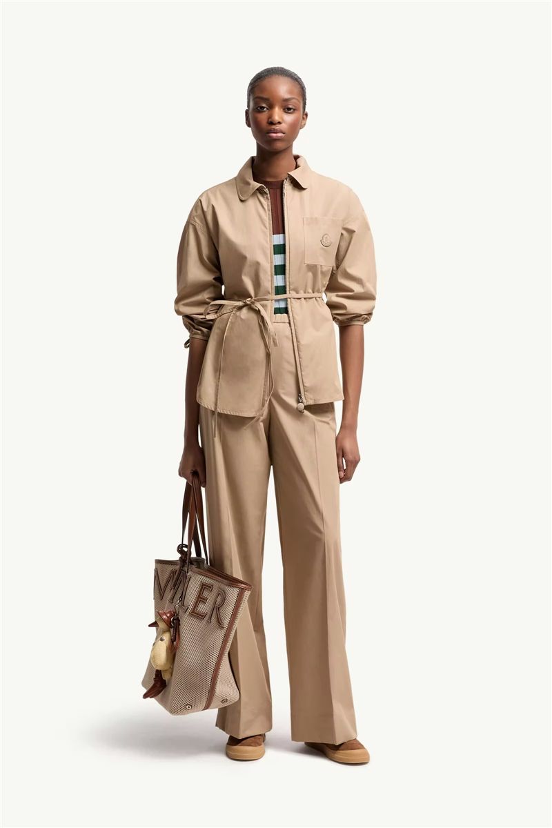 Cotton poplin zip-up shirt jacket-MONCLER-Verso