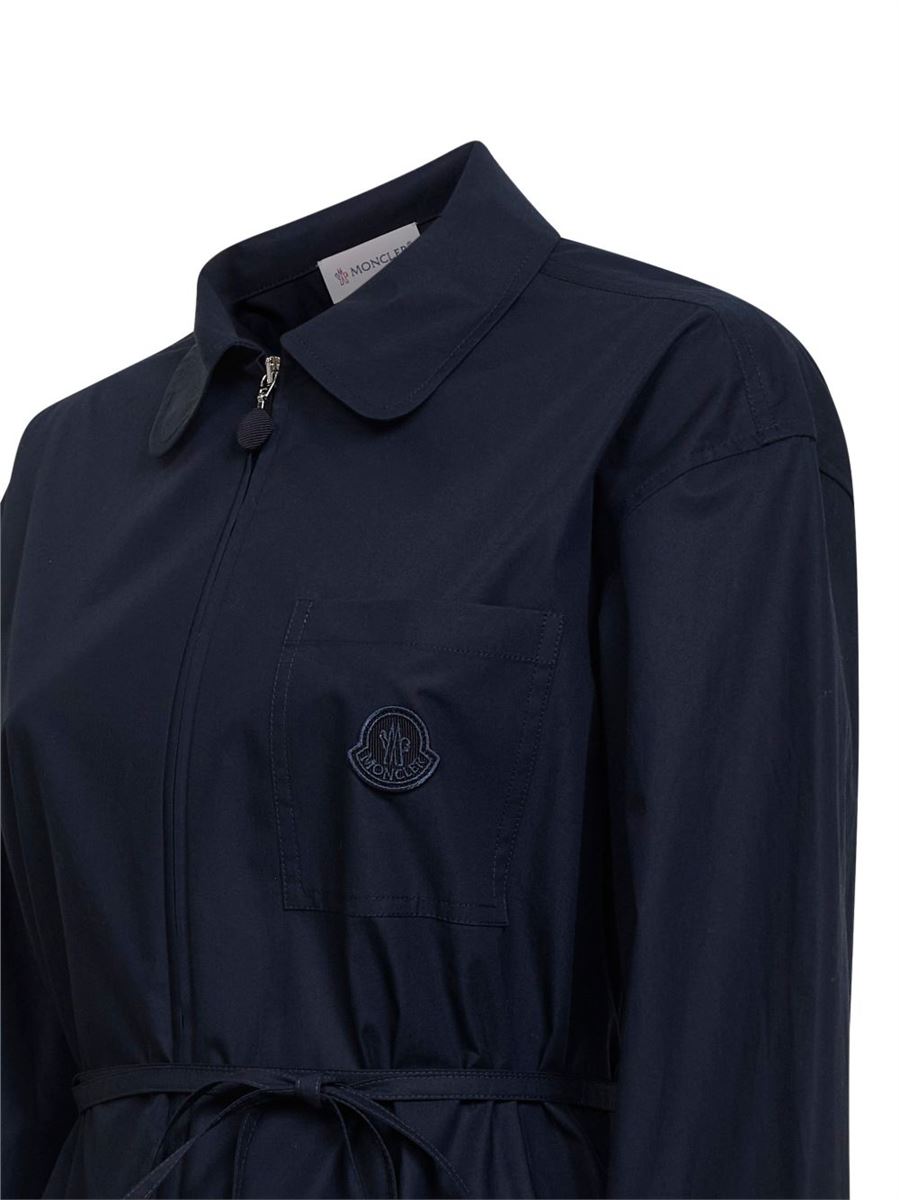 Cotton poplin zip-up shirt jacket-MONCLER-Verso
