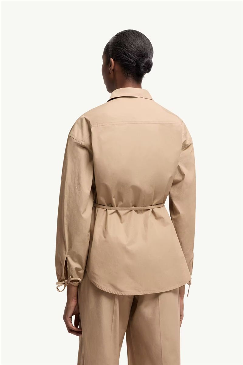 Cotton poplin zip-up shirt jacket-MONCLER-Verso