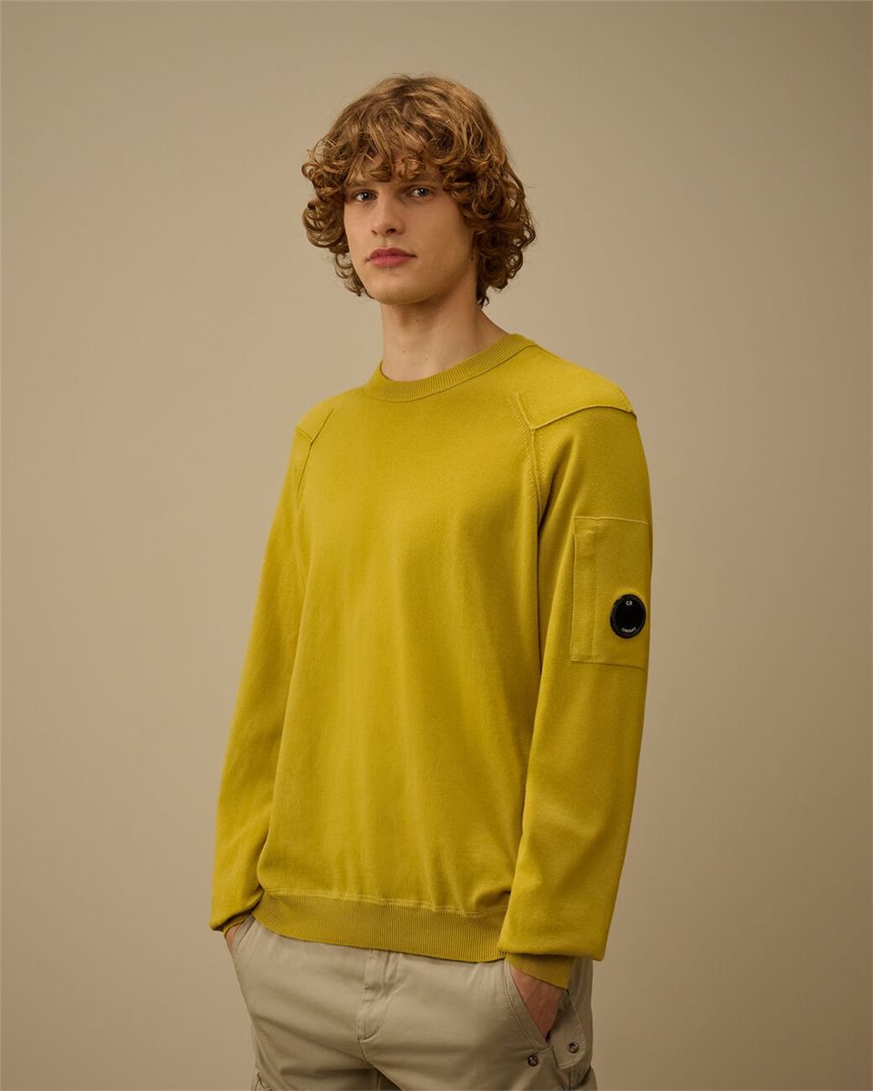 Cotton sea island crewneck lens knit-C.P. COMPANY-Verso