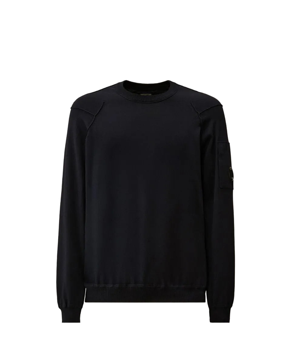 Cotton sea island crewneck lens knit-C.P. COMPANY-304809-XS-Verso