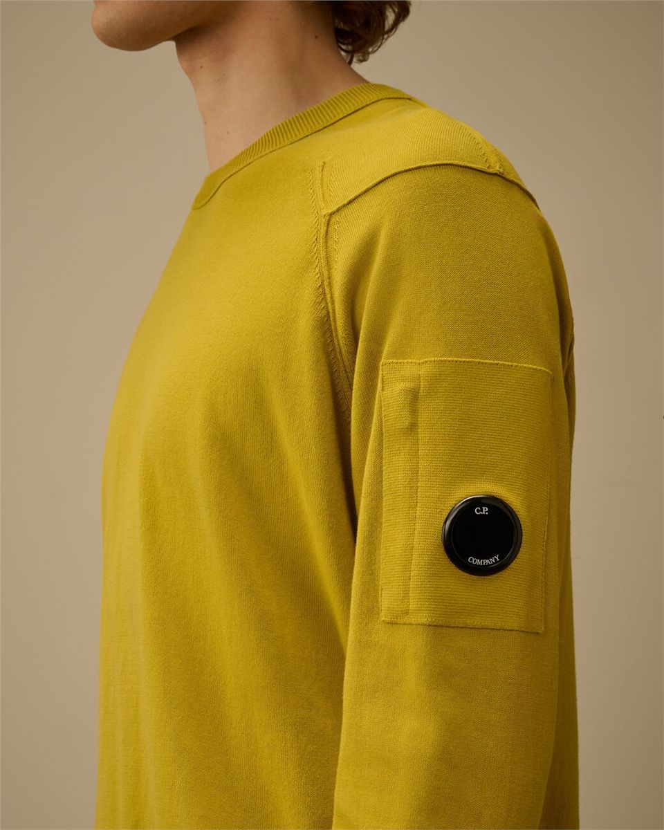 Cotton sea island crewneck lens knit-C.P. COMPANY-Verso
