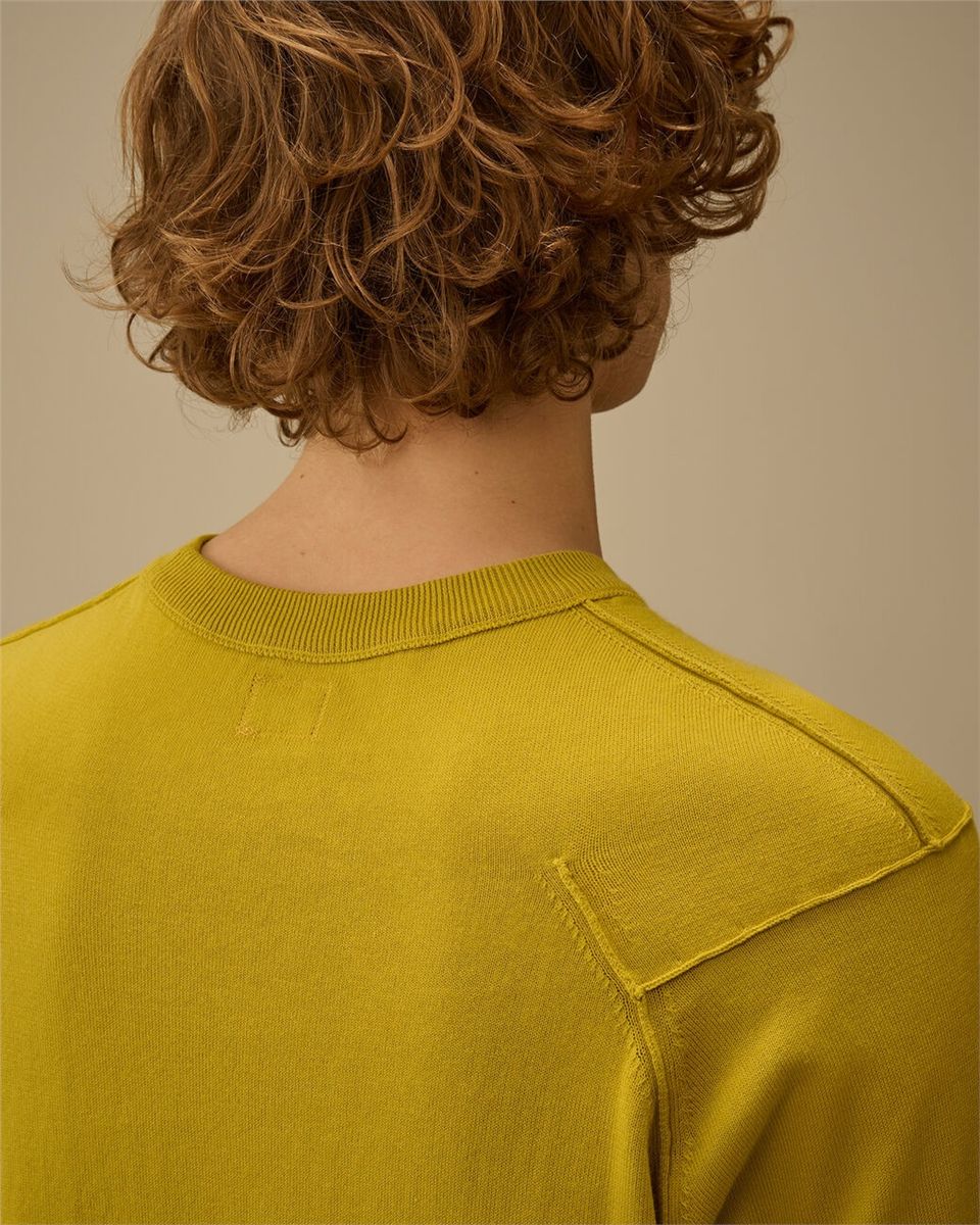 Cotton sea island crewneck lens knit-C.P. COMPANY-Verso