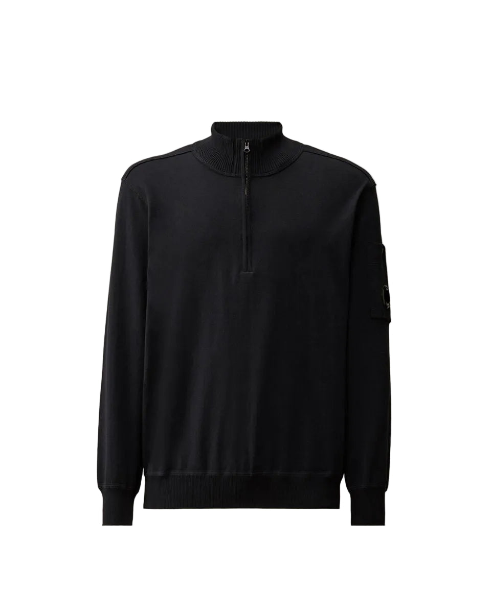 トップス CP company C.P. Company Cotton Sea Island Half Zip Lens Sweater | Verso