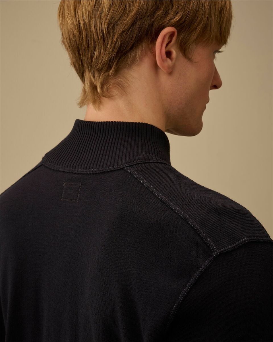 Cotton sea island half zip lens sweater-C.P. COMPANY-Verso