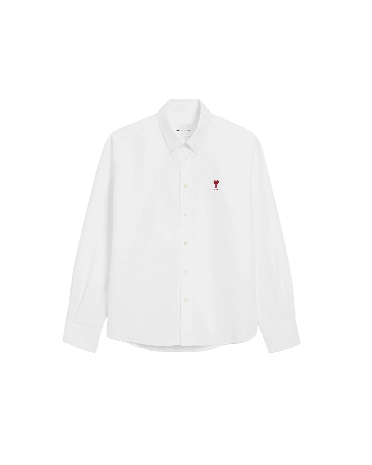 Cotton shirt with ami de coeur-AMI-Verso