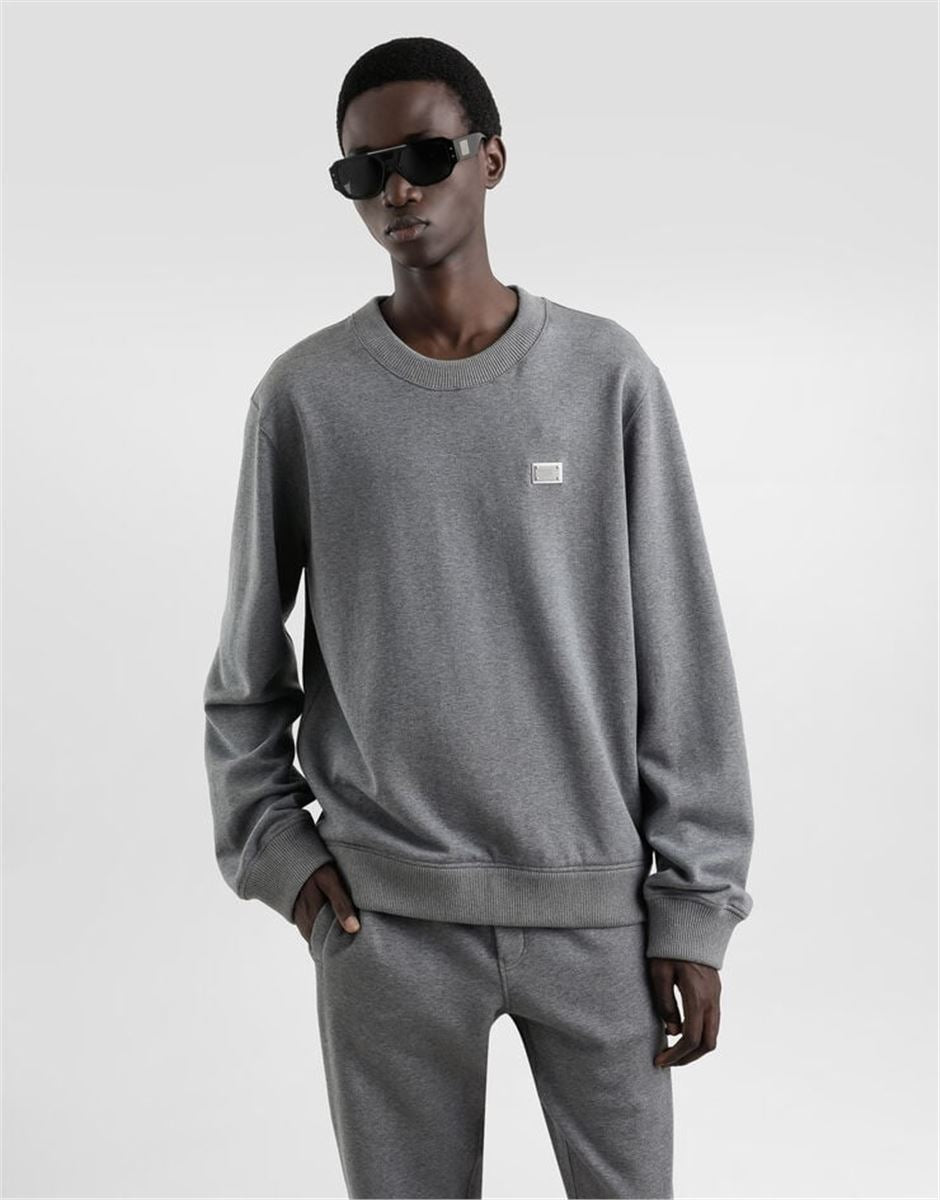 COTTON SWEATSHIRT WITH TAG - DOLCE & GABBANA - Verso