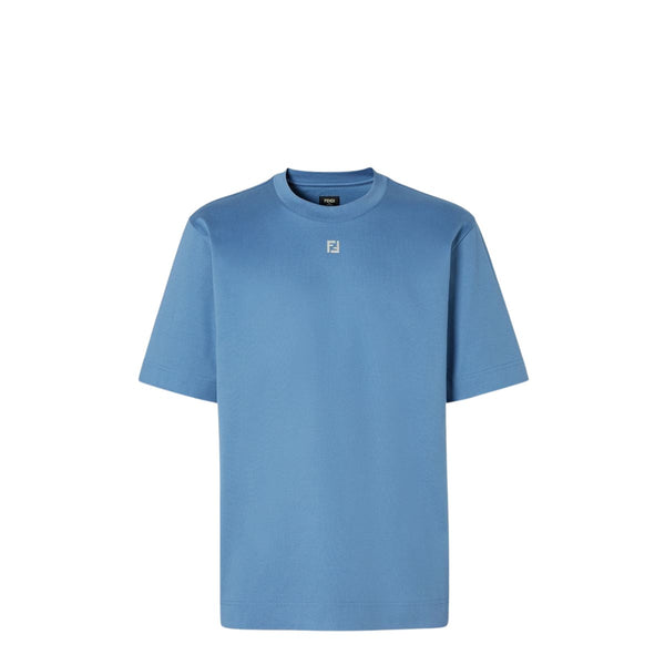 Tシャツ・カットソー FENDI AIR FORCE BLUE COTTON T-SHIRT T-Shirt Cotton Blue | Fendi
