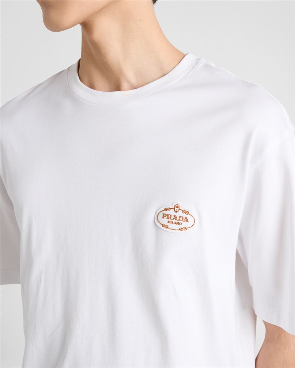COTTON T-SHIRT - PRADA - Verso