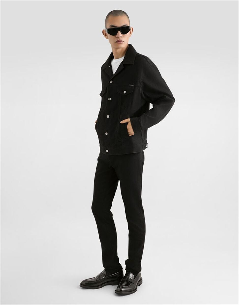 COTTON T-SHIRT WITH BRANDED TAG-DOLCE & GABBANA-Verso