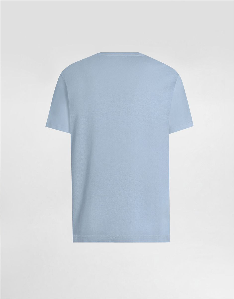 Cotton t-shirt with embroidered patch-DOLCE&GABBANA-Verso