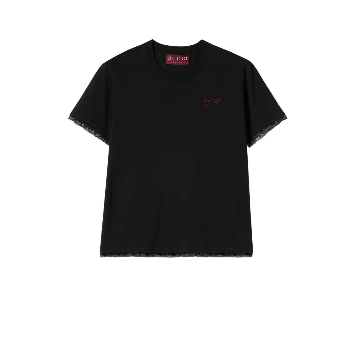 Cotton t-shirt with embroidery-GUCCI-Verso