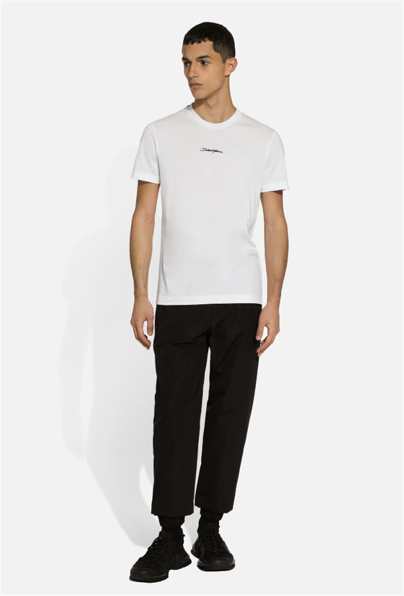 COTTON T-SHIRT WITH LOGO - DOLCE & GABBANA - Verso