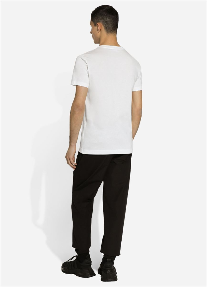 COTTON T-SHIRT WITH LOGO - DOLCE & GABBANA - Verso