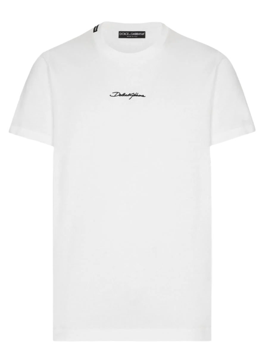 COTTON T-SHIRT WITH LOGO - DOLCE & GABBANA - Verso