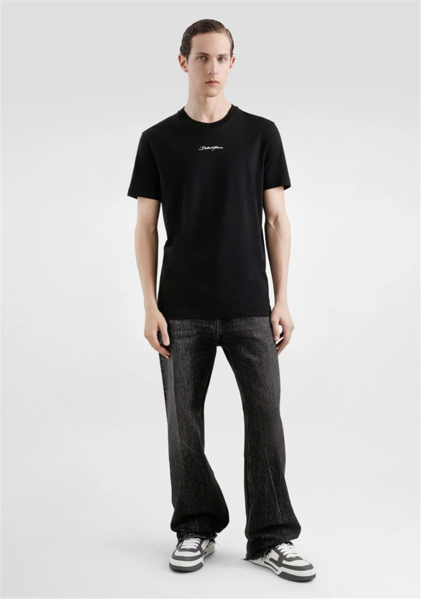 COTTON T-SHIRT WITH LOGO-DOLCE & GABBANA-Verso