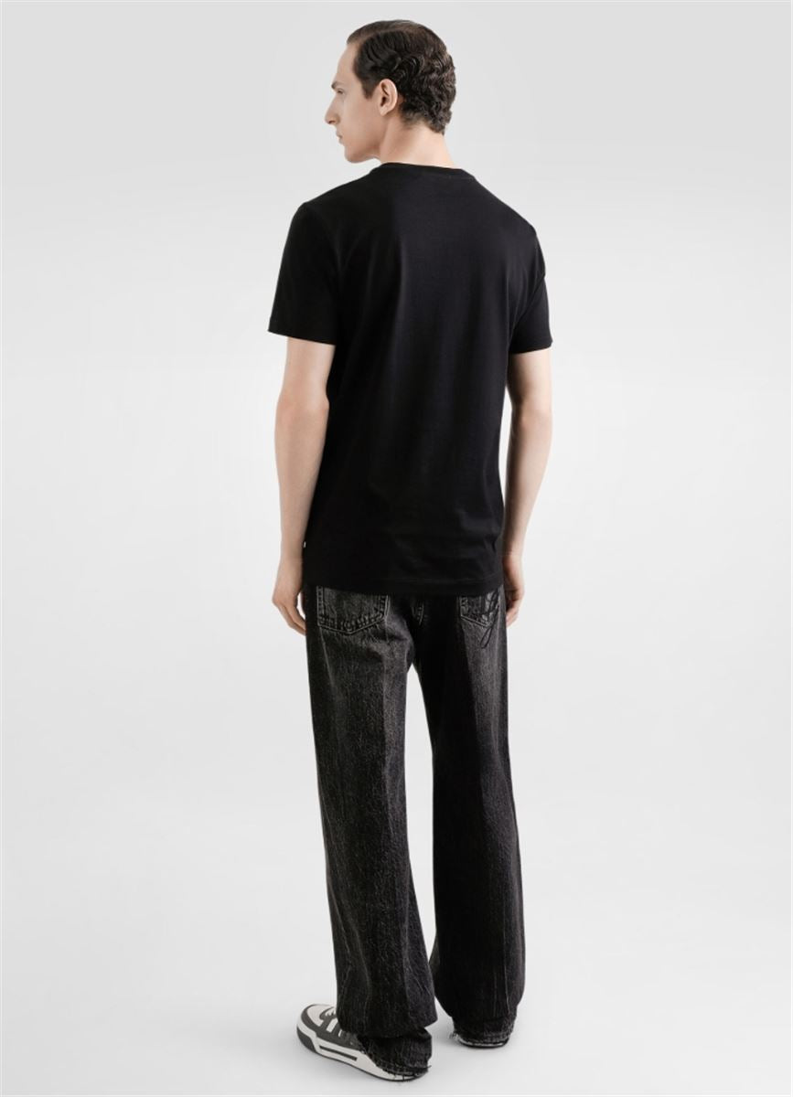 COTTON T-SHIRT WITH LOGO-DOLCE & GABBANA-Verso
