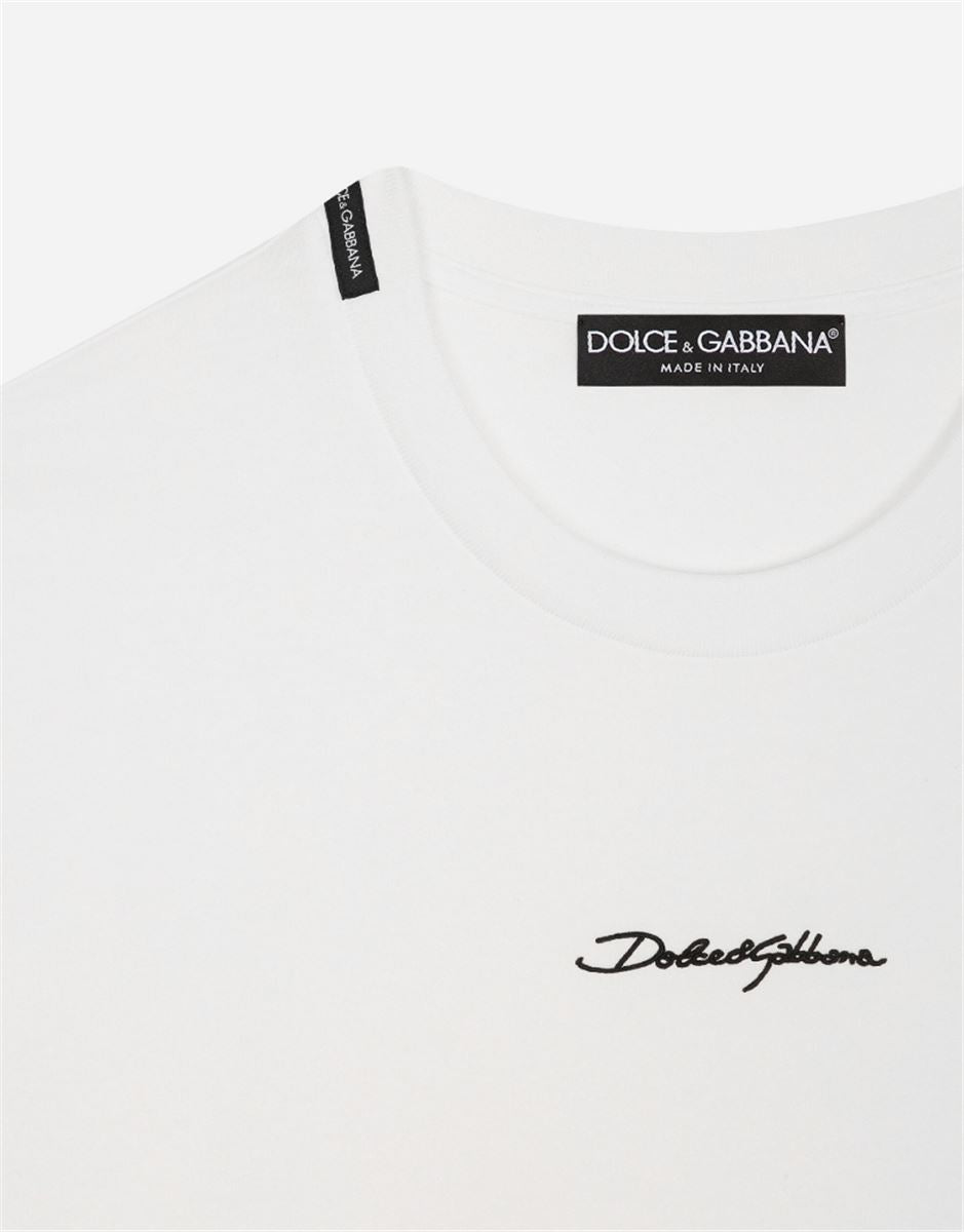 COTTON T-SHIRT WITH LOGO - DOLCE & GABBANA - Verso
