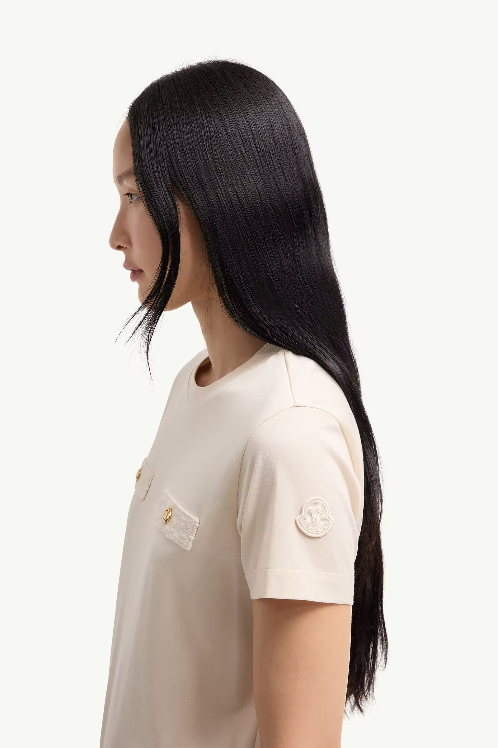 Cotton T-Shirt with Mock Pockets-MONCLER-Verso