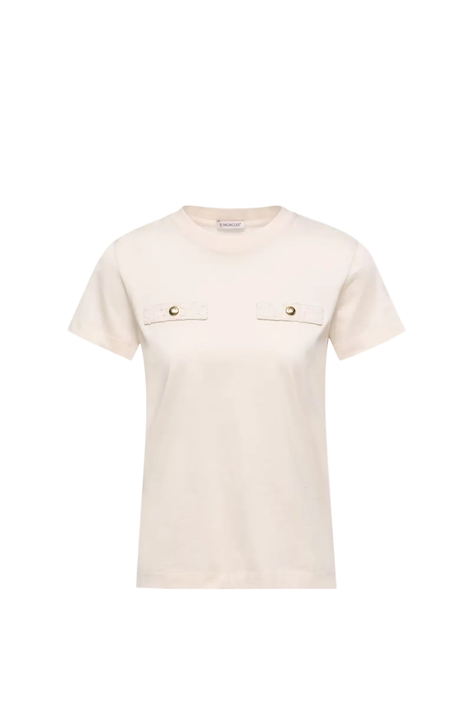 Cotton T-Shirt with Mock Pockets-MONCLER-306224-S-Verso