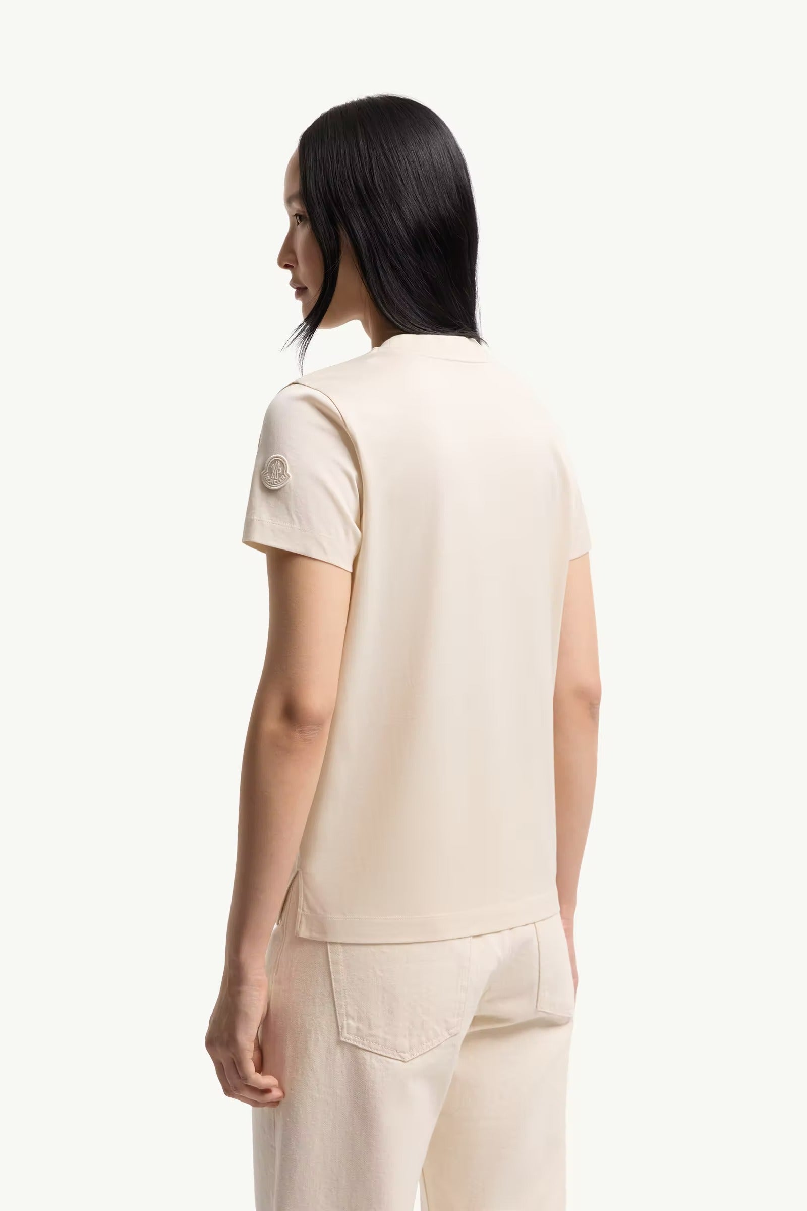 Cotton T-Shirt with Mock Pockets-MONCLER-Verso