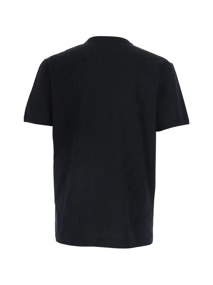 Cotton t-shirt with patch-DOLCE&GABBANA-Verso