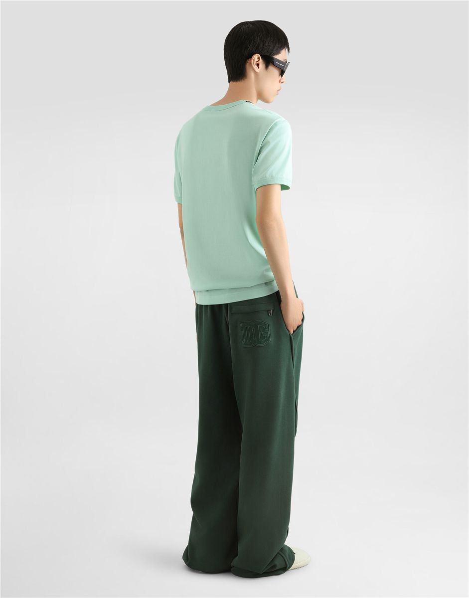 Cotton t-shirt with patch-DOLCE&GABBANA-Verso