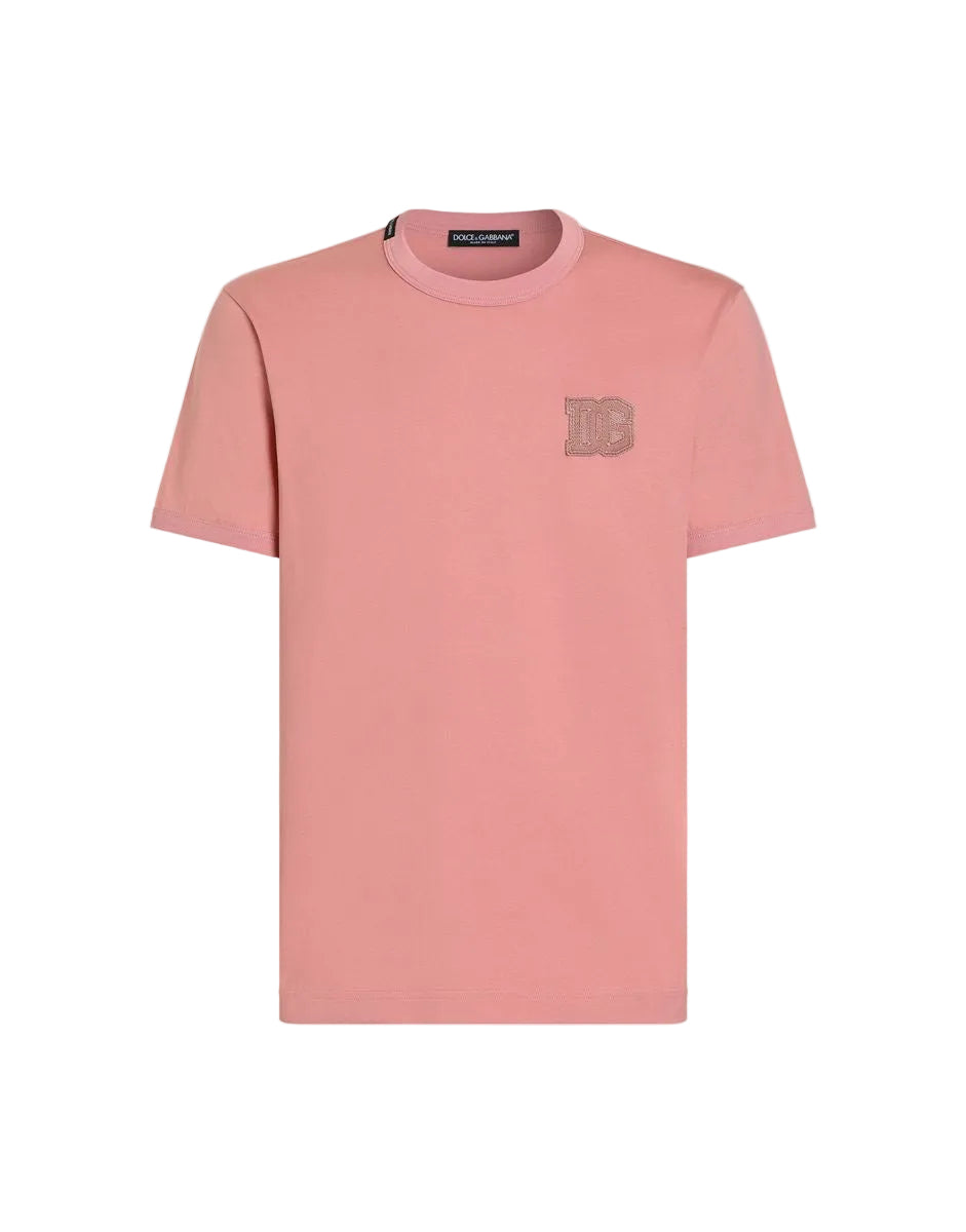 Cotton t-shirt with patch-DOLCE&GABBANA-306021-46-Verso