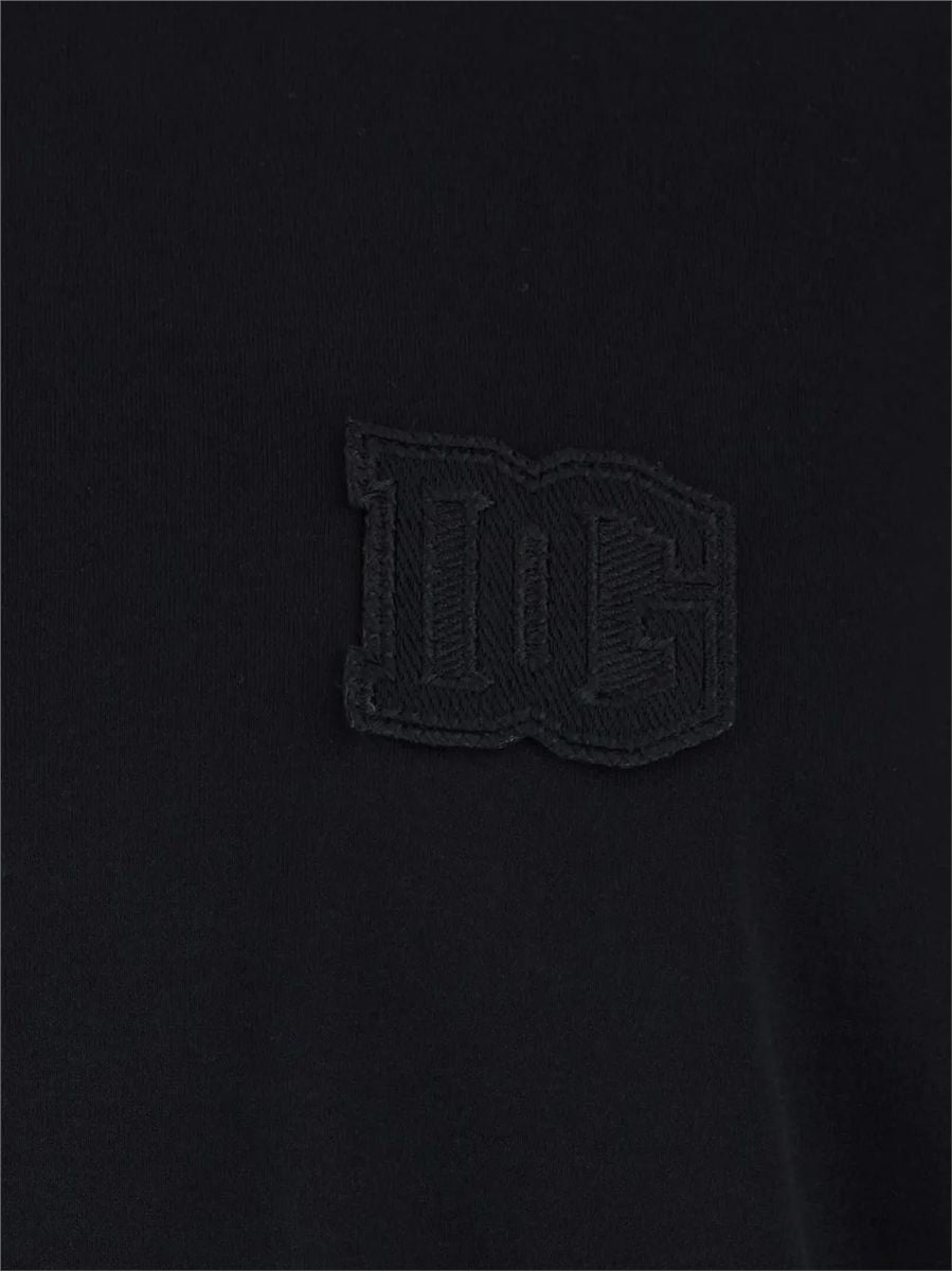 Cotton t-shirt with patch-DOLCE&GABBANA-Verso