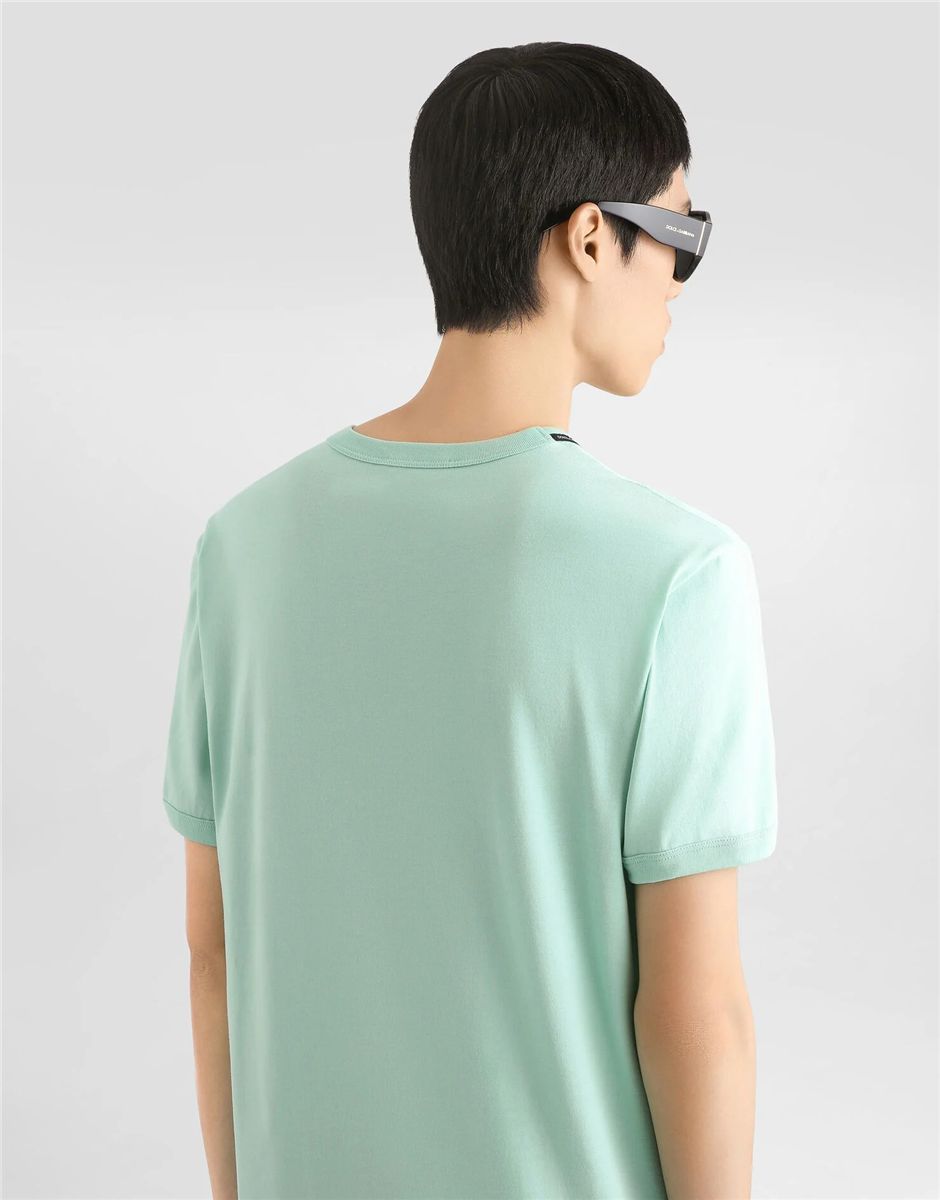 Cotton t-shirt with patch-DOLCE&GABBANA-Verso