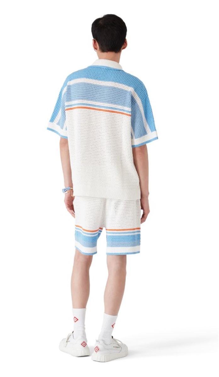 COTTON TENNIS CROCHET SHIRT-CASABLANCA-Verso