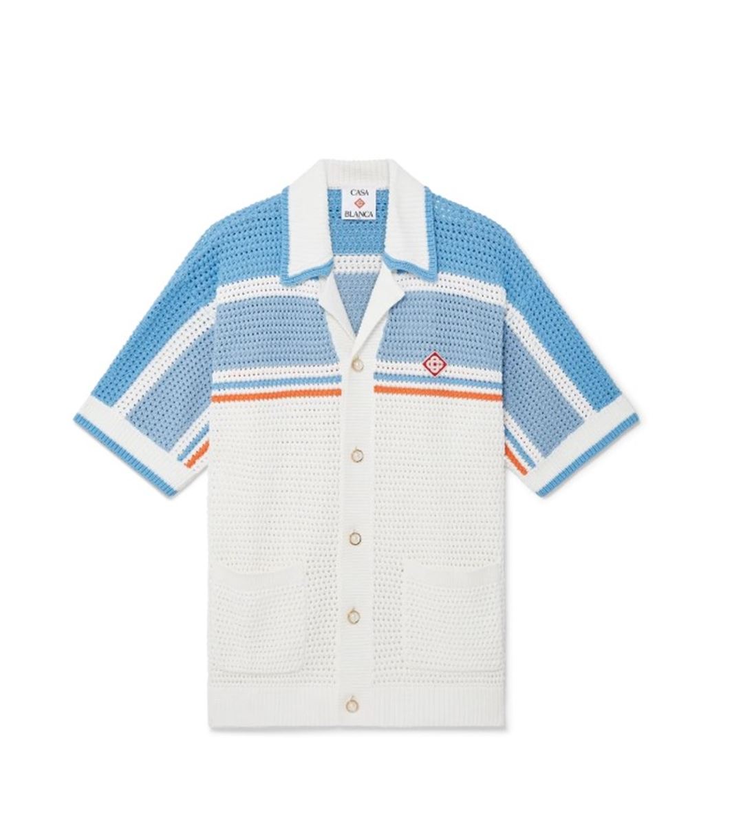 COTTON TENNIS CROCHET SHIRT-CASABLANCA-Verso