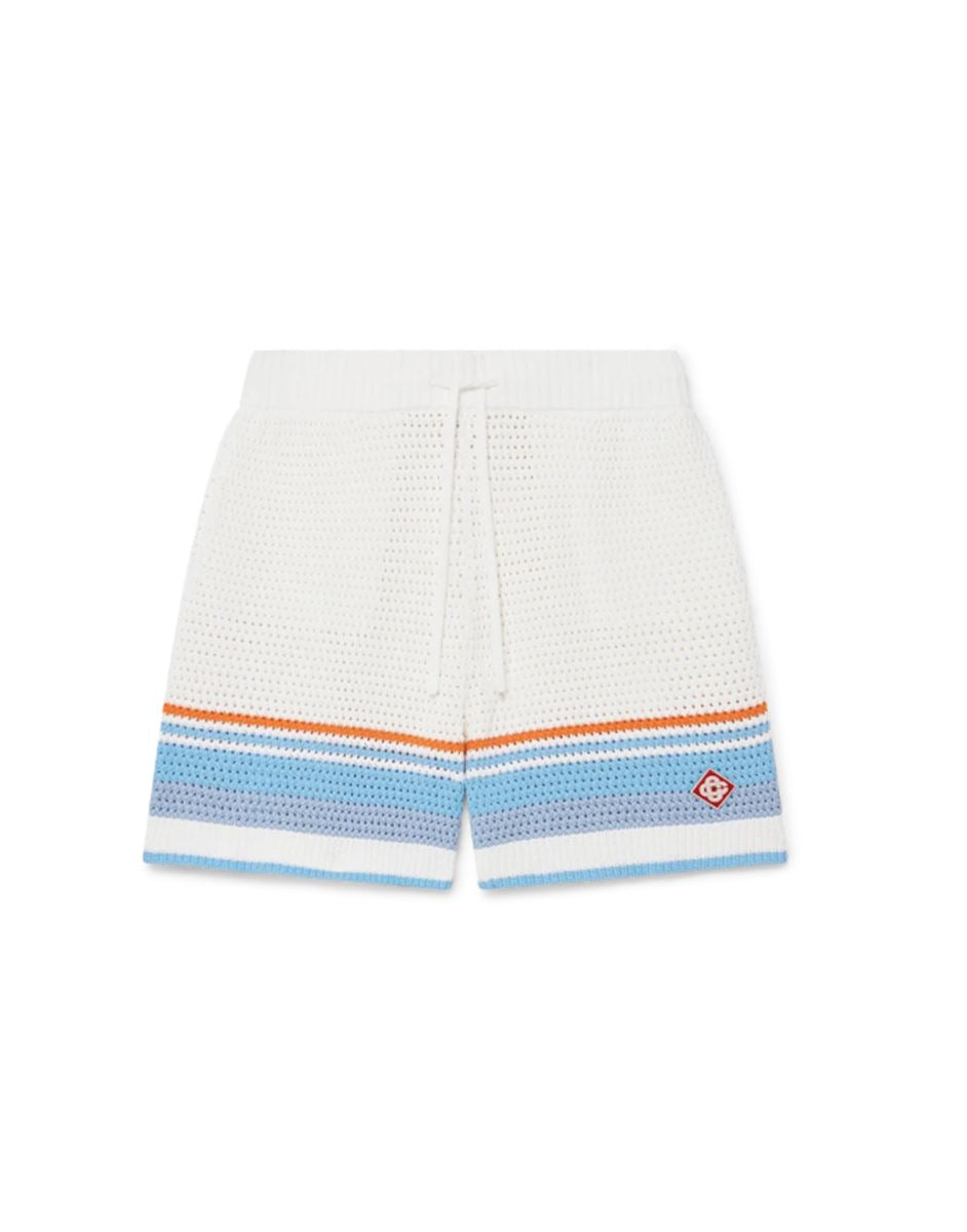 COTTON TENNIS CROCHET SHORTS-CASABLANCA-Verso