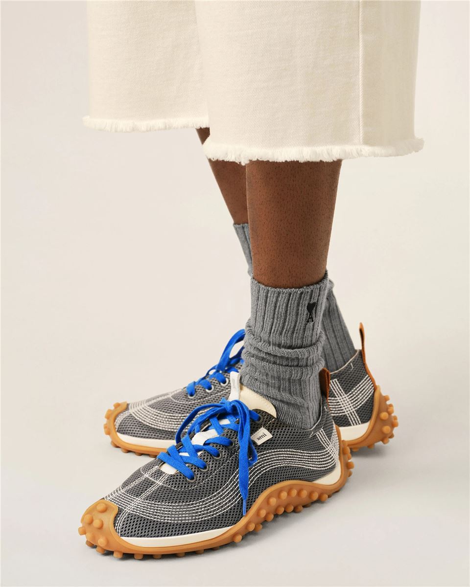 Cotton three-pack socks with ami de coeur-AMI-Verso
