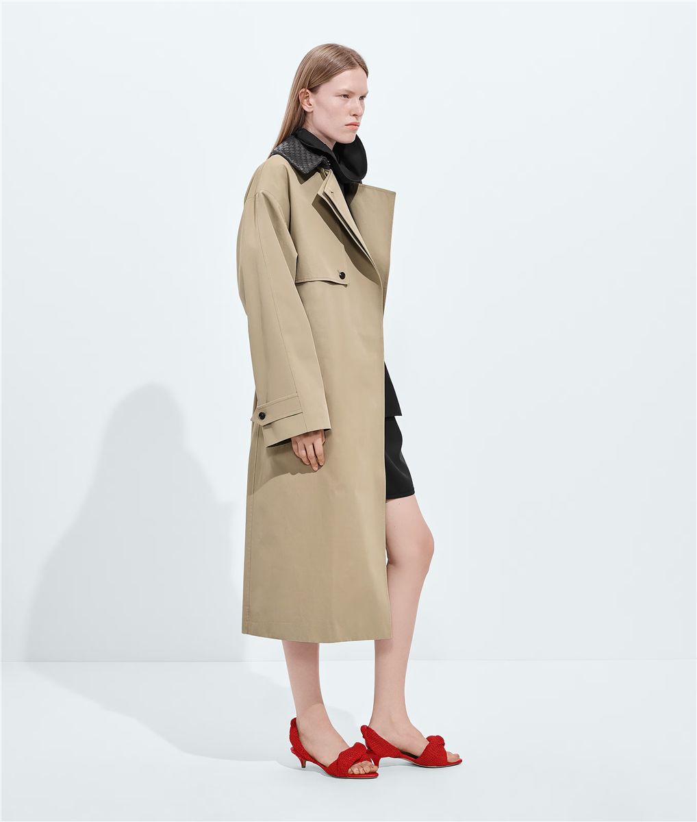 Cotton trench coat-BOTTEGA VENETA-Verso