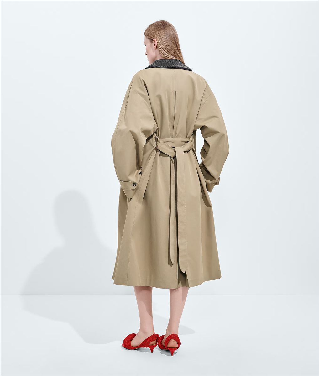 Cotton trench coat-BOTTEGA VENETA-Verso