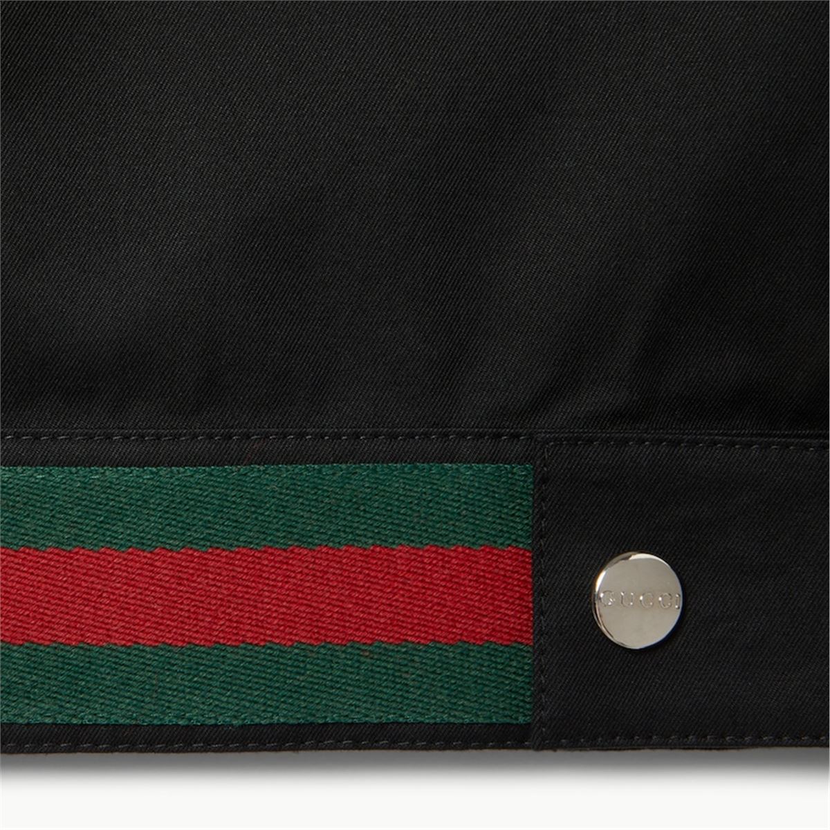 COTTON TWILL JACKET WITH WEB DETAIL-GUCCI-Verso