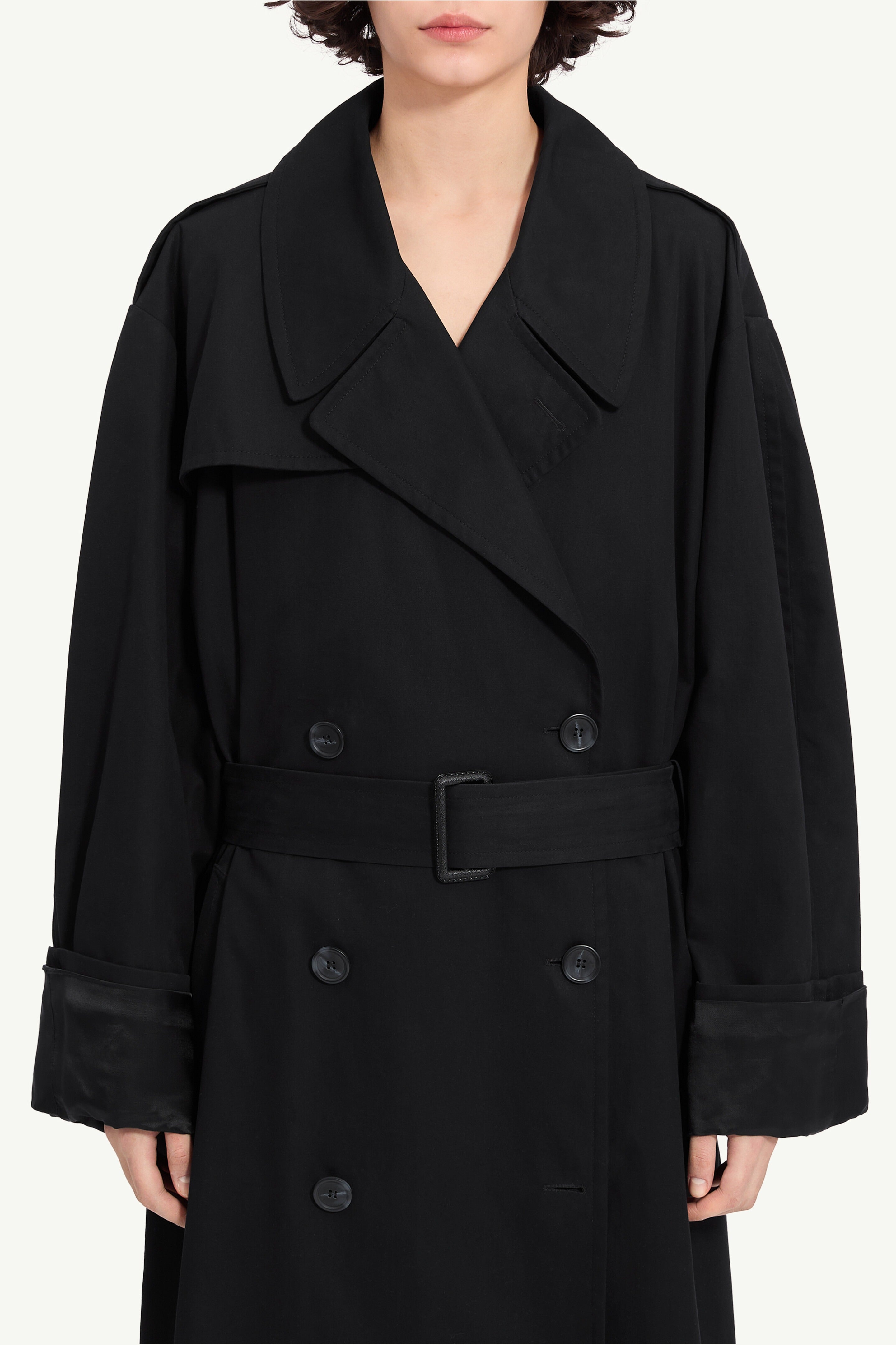 Cotton twill trench coat-MM6-Verso