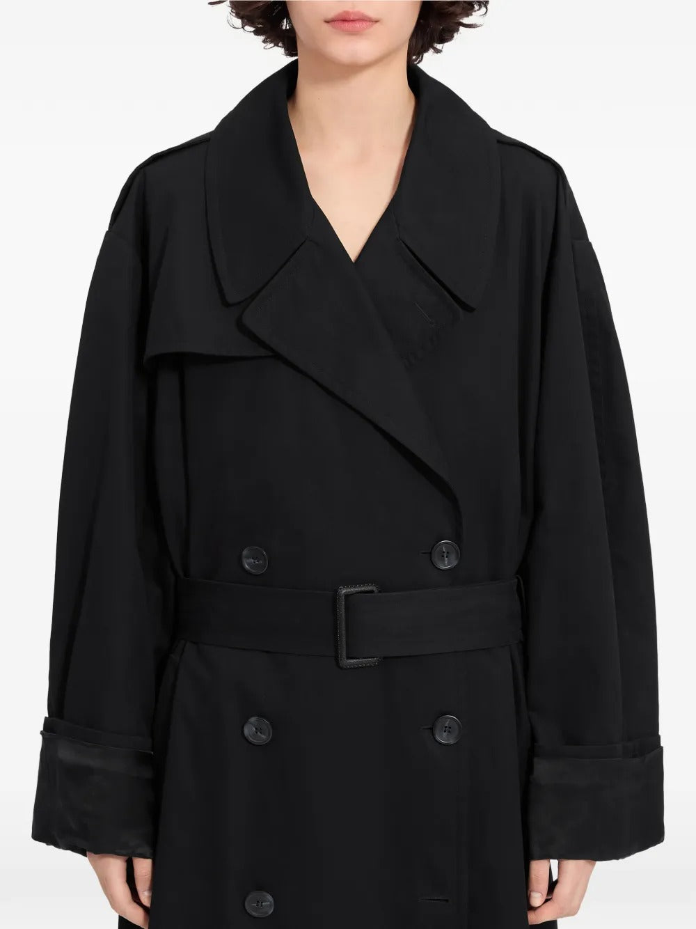 Cotton Twill Trench Coat-MM6-Verso